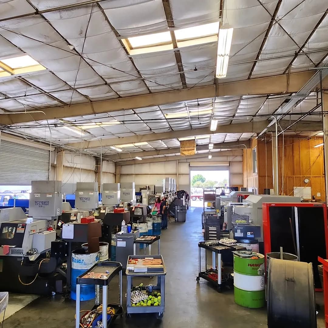 Kohler and Clark precision machine shop interior Tulare California